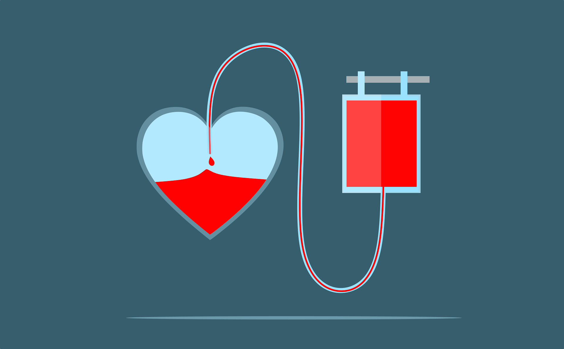 illustration showing blood donation