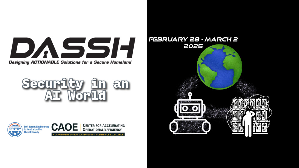 DASSH banner showing dates of February 28 to March 3 and "Security in an AI World" theme