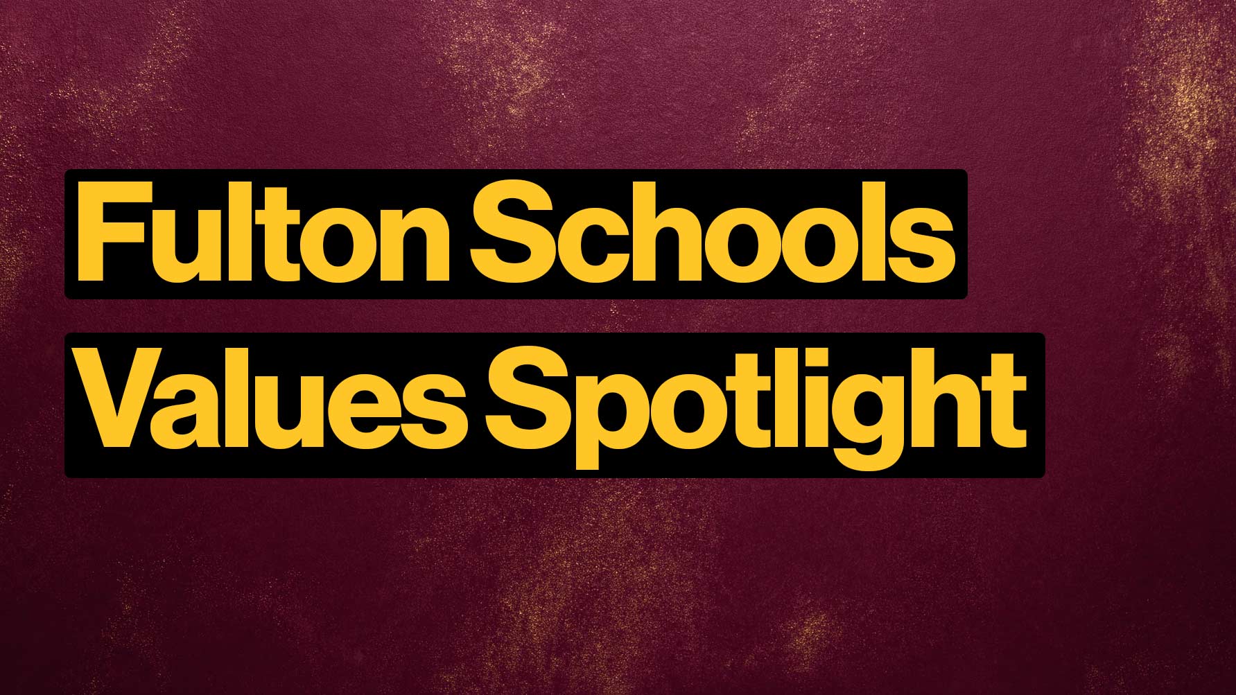 Fulton Schools Values Spotlight
